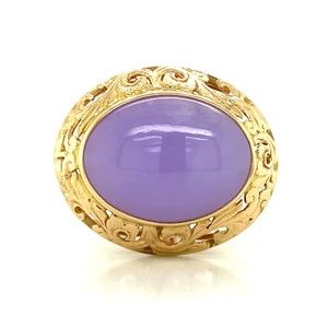 Designs 14k Yellow Gold Lavender Jade Ring 🥰💍